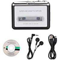 Junluck Reproductor de Cassette- Reproductor de Cassette Walkman portátil- Auriculares estéreo portátiles para…